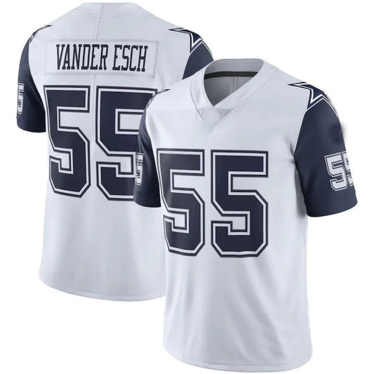 D.Cowboys #55 Leighton Vander Esch White Player Color Rush Vapor Limited Jersey Stitched American Football Jerseys