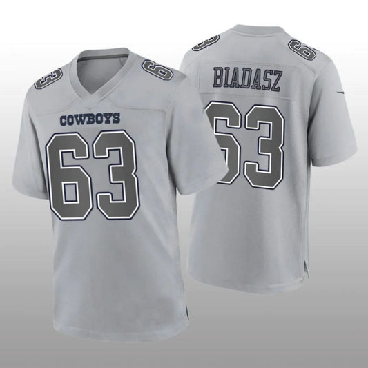D.Cowboys #63 Tyler Biadasz Gray Atmosphere Game Player Jersey Fashion Jersey American Jerseys