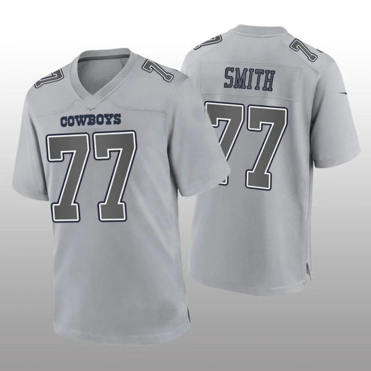 D.Cowboys #77 Tyron Smith Gray Atmosphere Game Player Jersey Fashion Jersey American Jerseys