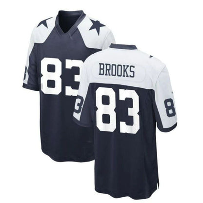 D.Cowboys #83 Jalen Brooks Alternate Game Player Jersey - Navy Stitched American Football Jerseys