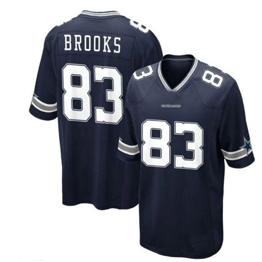 D.Cowboys #83 Jalen Brooks Game Player Jersey - Navy Stitched American Football Jerseys