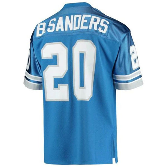 D.Lions #20 Barry Sanders Blue1991 Authentic Retired Player Game Football Jerseys