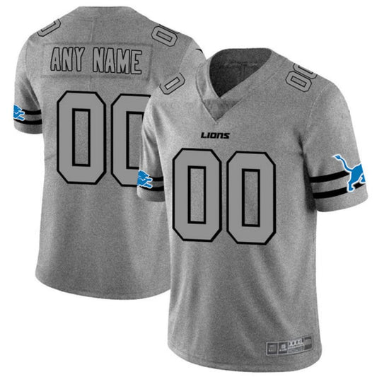 D.Lions Customized 2019 Gray Gridiron Gray Vapor Untouchable Limited Jersey Stitched Football Jerseys