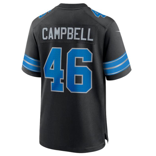 D.Lions #46 Jack Campbell Black 2nd Alternate Game Jersey American Stitched Football Jerseys