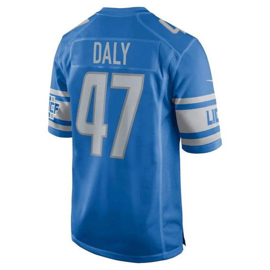 D.Lions #47 Scott Daly Blue Game Player Jersey Stitched American Football Jerseys