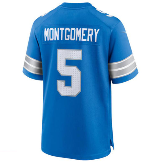 D.Lions #5 David Montgomery Blue 2nd Alternate Game Jersey Football Player Jersey