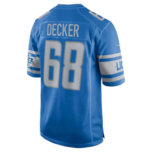 D.Lions #68 Taylor Decker Blue Game Player Jersey Stitched American Football Jerseys