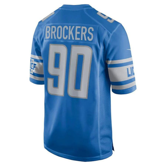 D.Lions #90 Michael Brockers Blue Game Player Jersey Stitched American Football Jerseys