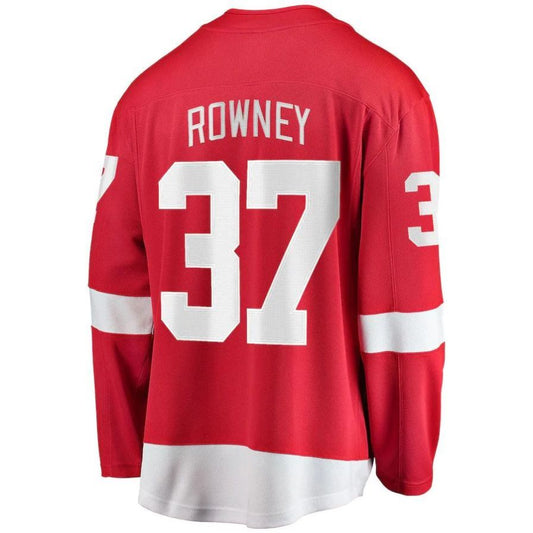 D.Red Wings #37 Carter Rowney Fanatics Branded Home Breakaway Player Jersey Red Stitched American Hockey Jerseys