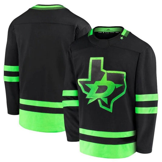 Custom D.Stars Fanatics Branded Alternate Premier Breakaway Jersey Black Stitched American Hockey Jerseys