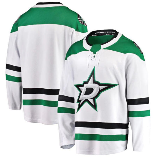 Custom D.Stars Fanatics Branded Breakaway Away Jersey White Stitched American Hockey Jerseys
