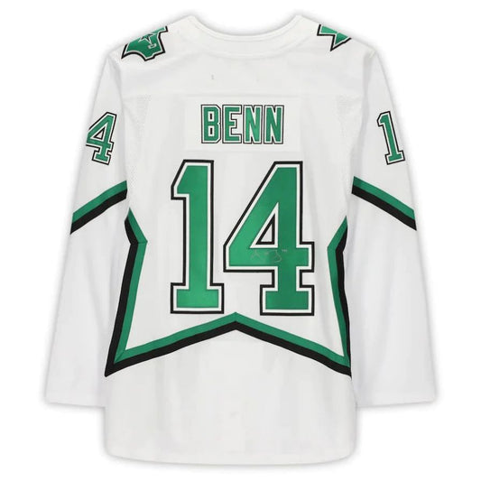 D.Stars #14 Jamie Benn Fanatics Authentic Autographed 2020-21 Reverse Retro White Stitched American Hockey Jerseys