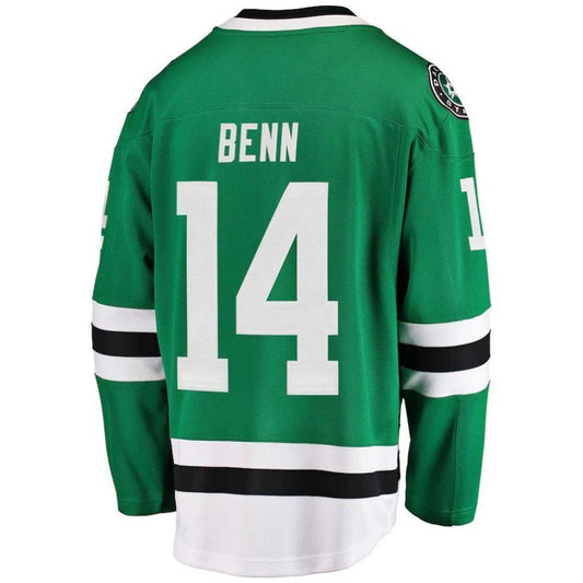 D.Stars #14 Jamie Benn Fanatics Branded Breakaway Player Jersey Green Stitched American Hockey Jerseys