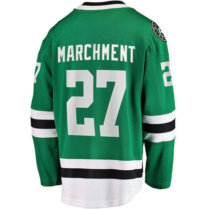 D.Stars #27 Mason Marchment Fanatics Branded Home Breakaway Player Jersey Kelly Green Stitched American Hockey Jerseys