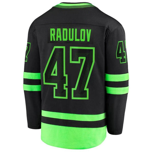 D.Stars #47 Alexander Radulov Fanatics Branded Alternate Premier Breakaway Player Jersey Black Stitched American Hockey Jerseys