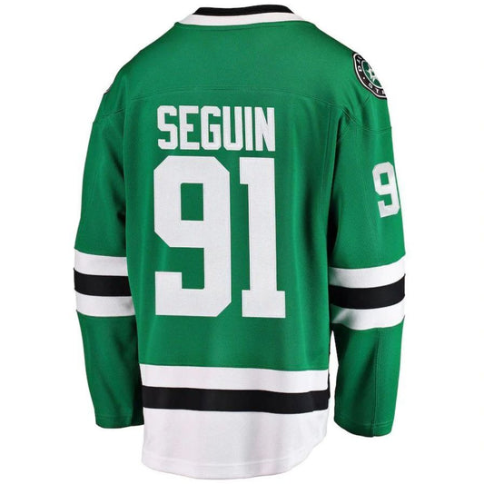 D.Stars #91 Tyler Seguin Fanatics Branded Breakaway Player Jersey Kelly Green Stitched American Hockey Jerseys