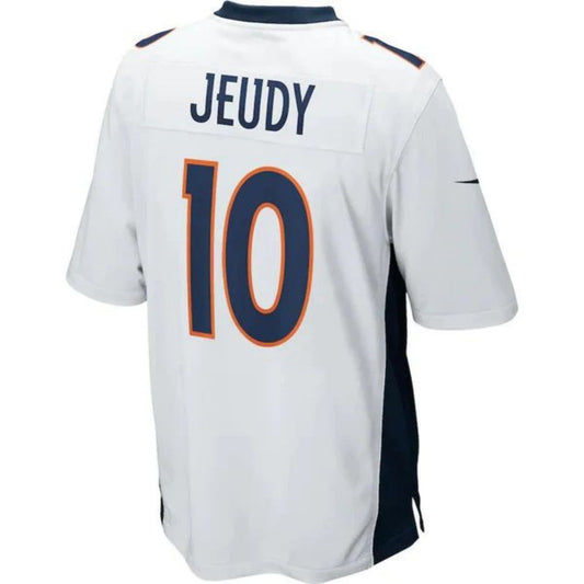 D.Broncos #10 Jerry Jeudy White Stitched Player Game Football Jerseys