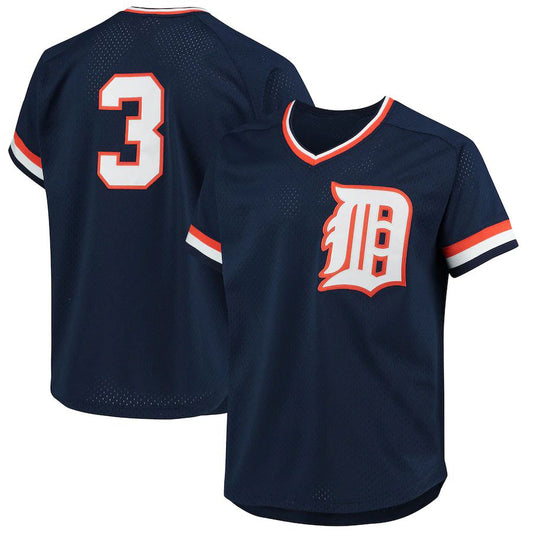 Detroit Tigers Alan Trammell Mitchell & Ness Navy 1984 Authentic Copperstown Collection Mesh Batting Practice Player Baseball Jersey