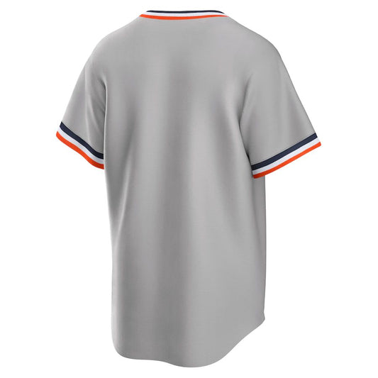 Custom Detroit Tigers Gray Road Cooperstown Collection Team Baseball Jerseys