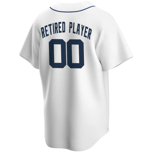 Custom Detroit Tigers White Home Retired Roster Replica Game Jersey