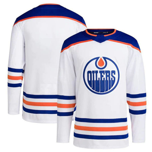 E.Oilers Away Primegreen Authentic Pro Blank Jersey White Stitched American Hockey Jerseys
