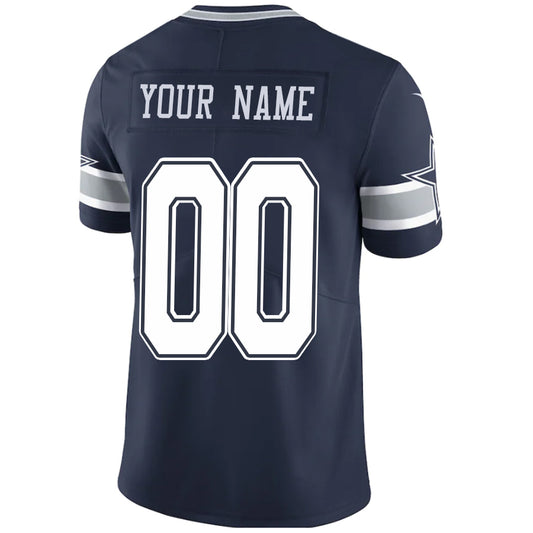 Custom D.Cowboys Navy Stitched Player Vapor Elite Football Jerseys