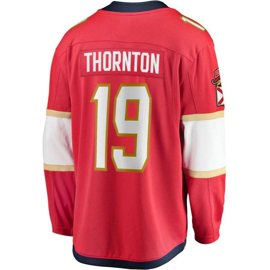 F.Panthers #19 Joe Thornton Fanatics Branded Home Breakaway Player Jersey Red Stitched American Hockey Jerseys