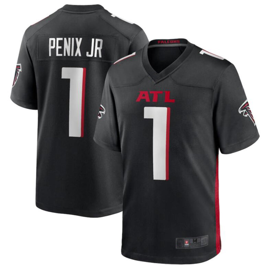 Football Jersey A.Falcons #1 Michael Penix Jr. Black Draft First Round Pick Player Game Jersey