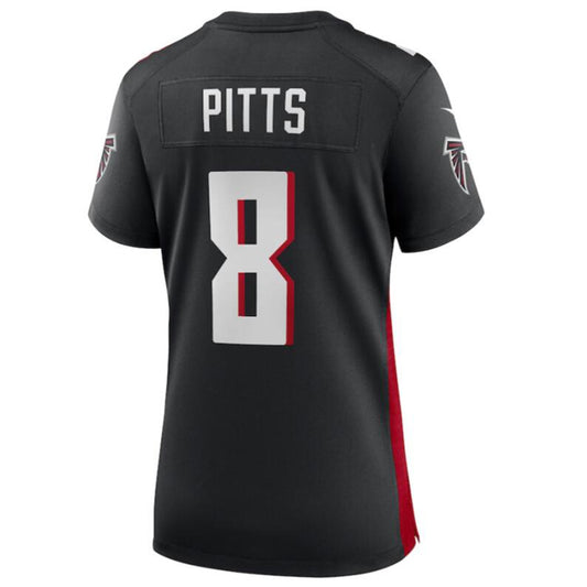 Football Jersey A.Falcons #8 Kyle Pitts Black Draft First Round Pick Player Game Jersey