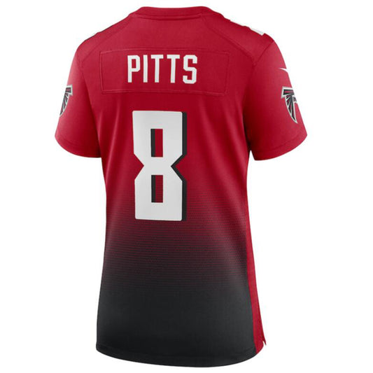 Football Jersey A.Falcons #8 Kyle Pitts Red Draft First Round Pick Player Game Jersey