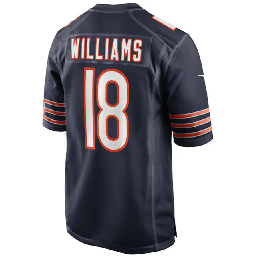 C.Bears #18 Caleb Williams Navy Player Game Jersey -American Stitched Football Jerseys