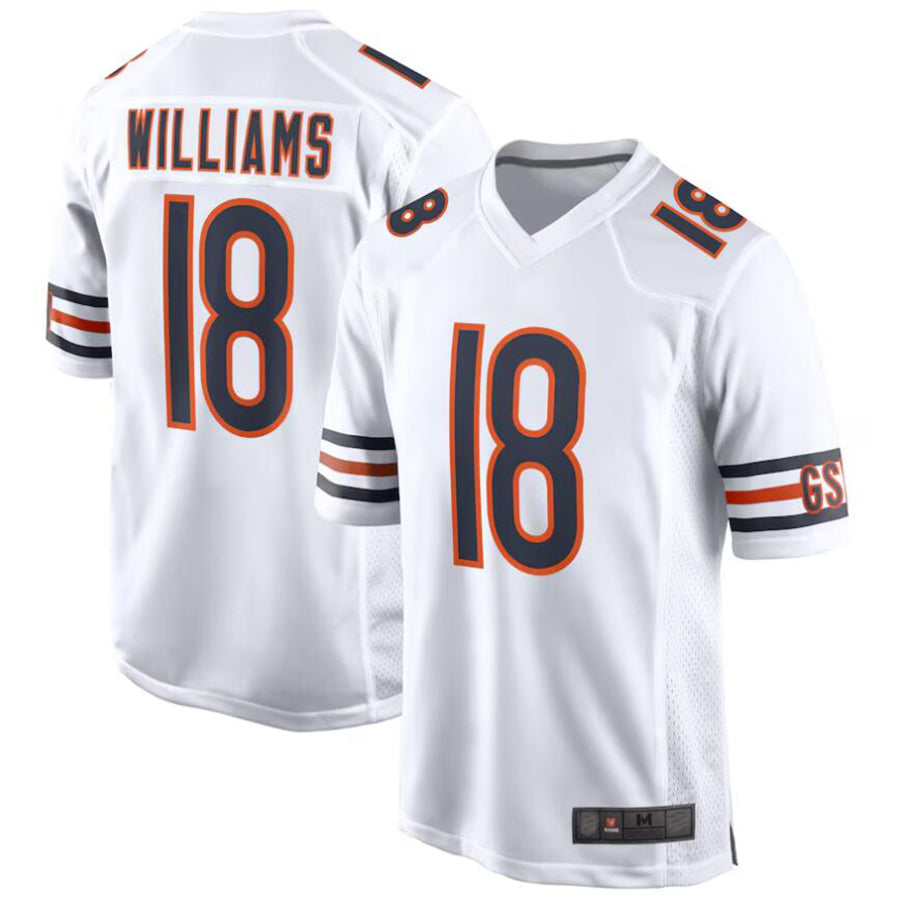 Football Jersey C.Bears #18 Caleb Williams White Alternate Draft First Round Pick Player Game Jersey