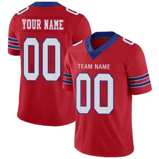 Football Jersey Custom B.Bills Team Player or Personalized Design Your Own Name for Men's Women's Youth Red Jerseys