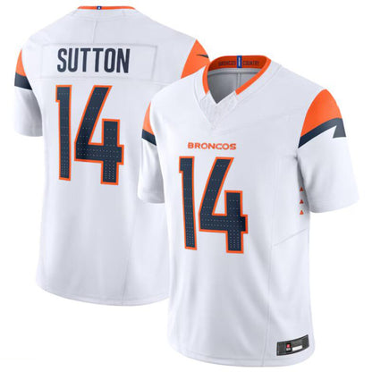 Football Jersey D.Broncos #14 Courtland Sutton White Vapor F.U.S.E. Limited Jersey Stitched Jerseys