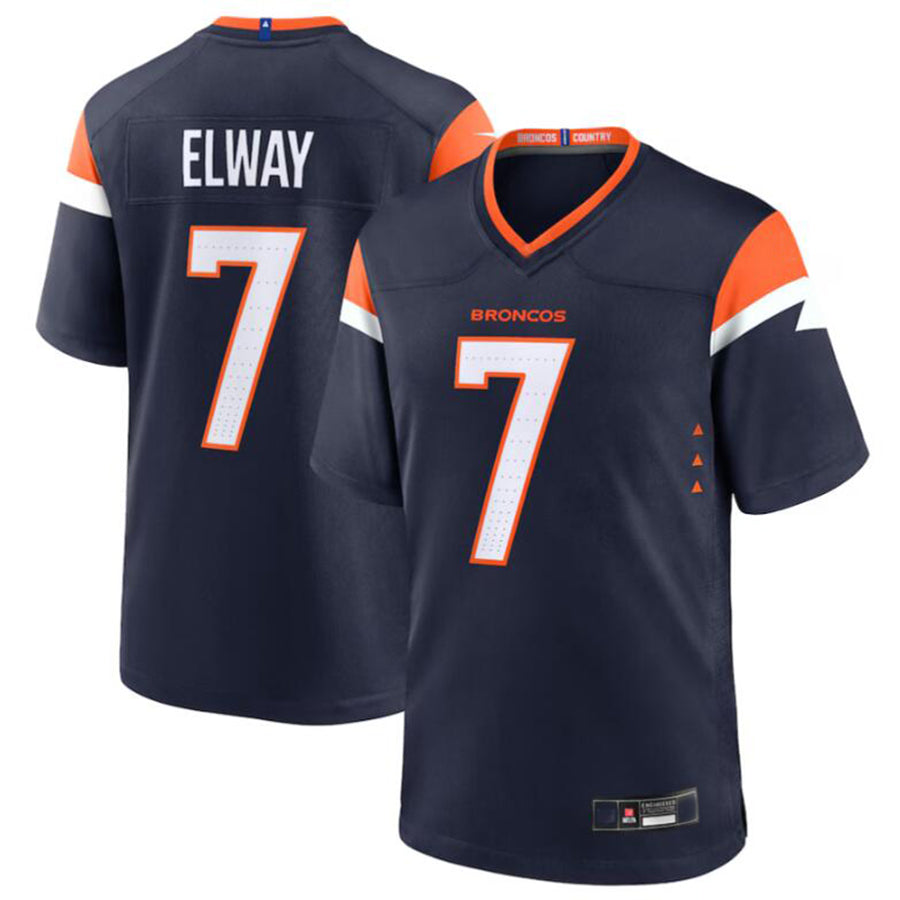 Football Jersey D.Broncos #7 John Elway Navy Alternate Retired Player Game Jersey Stitched Jerseys