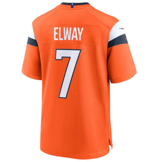 Football Jersey D.Broncos #7 John Elway Orange Alternate Retired Player Game Jersey Stitched Jerseys