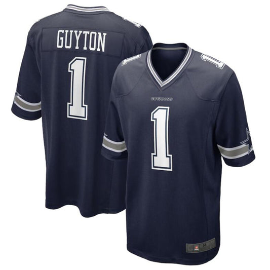 Football Jersey D.Cowboys #1 Tyler Guyton Navy Draft First Round Pick Player Game Jersey