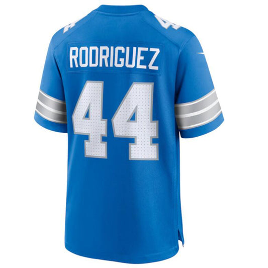 Football Jersey D.Lions #44 Malcolm Rodriguez Blue Game Jersey American Stitched Jersey