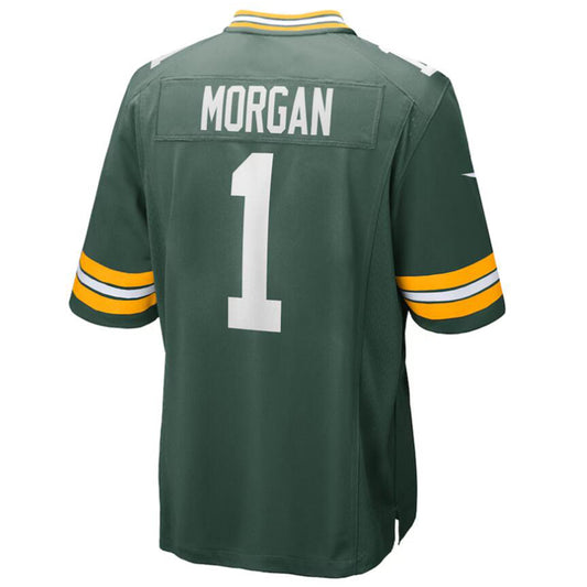 Football Jersey GB.Packers #1 Jordan Morgan Green Draft First Round Pick Player Game Jersey