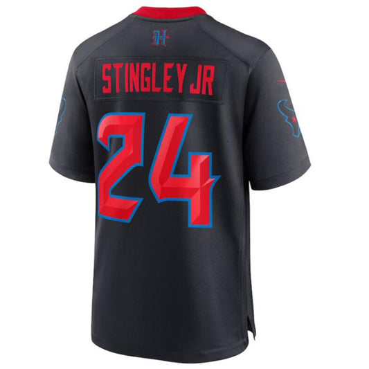 Football Jersey H.Texans #24 Derek Stingley Jr. Playre Navy 2nd Alternate Game Jersey Stitched Jerseys
