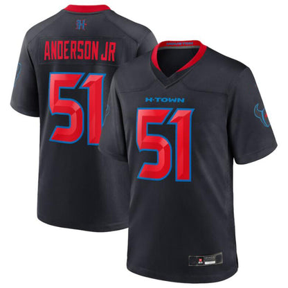 Football Jersey H.Texans #51 Will Anderson Jr. Player Navy 2nd Alternate Game Jersey Stitched American Jerseys