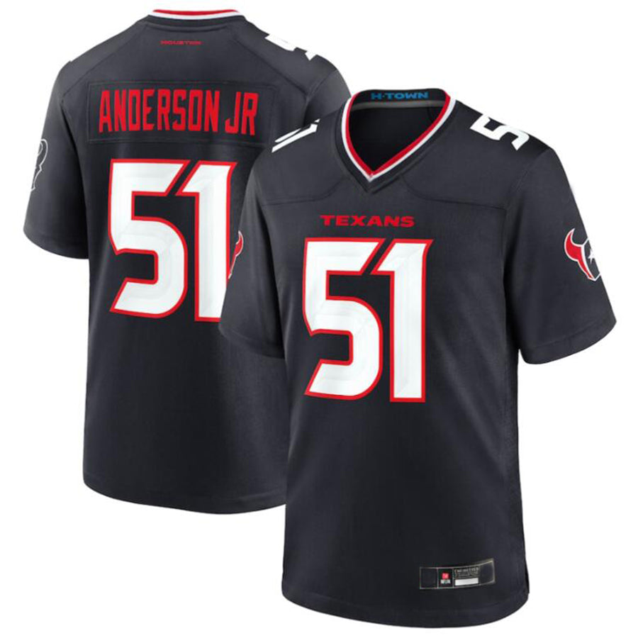 Football Jersey H.Texans #51 Will Anderson Jr. Player Navy Game Jersey Stitched American Jerseys