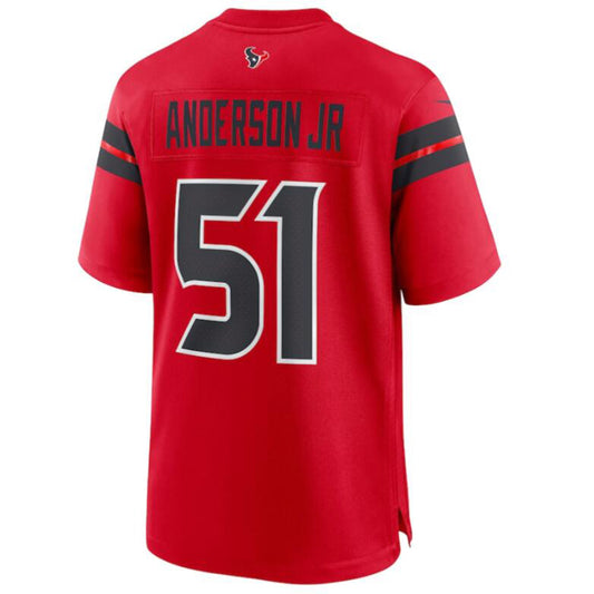 Football Jersey H.Texans #51 Will Anderson Jr. Player Red Game Jersey Stitched American Jerseys