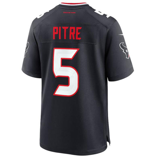 Football Jersey H.Texans #5 Jalen Pitre Player Navy Alternate Game Jersey Stitched Jerseys