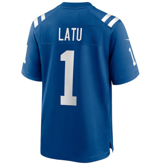 Football Jersey I.Colts #1 Laiatu Latu Royal Draft First Round Pick Player Game Jersey