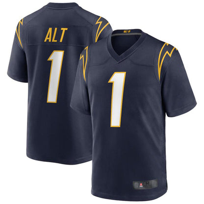 Football Jersey LA.Chargers #1 Joe Alt Navy Draft First Round Pick Player Game Jersey