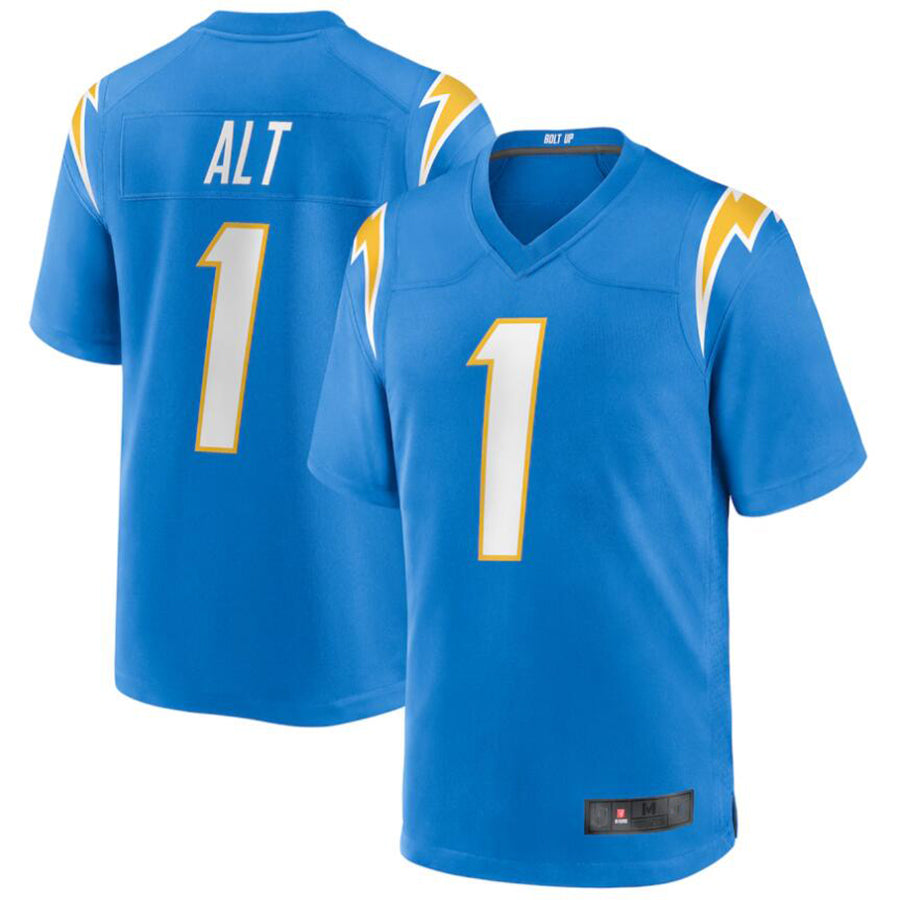 Football Jersey LA.Chargers #1 Joe Alt Powder Blue Draft First Round Pick Player Game Jersey