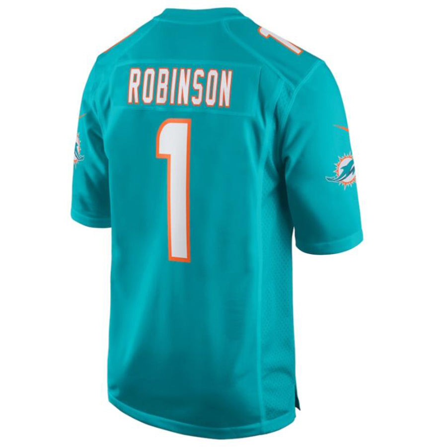 Football Jersey M.Dolphins #1 Chop Robinson Aqua Draft First Round Pick Player Game Jersey