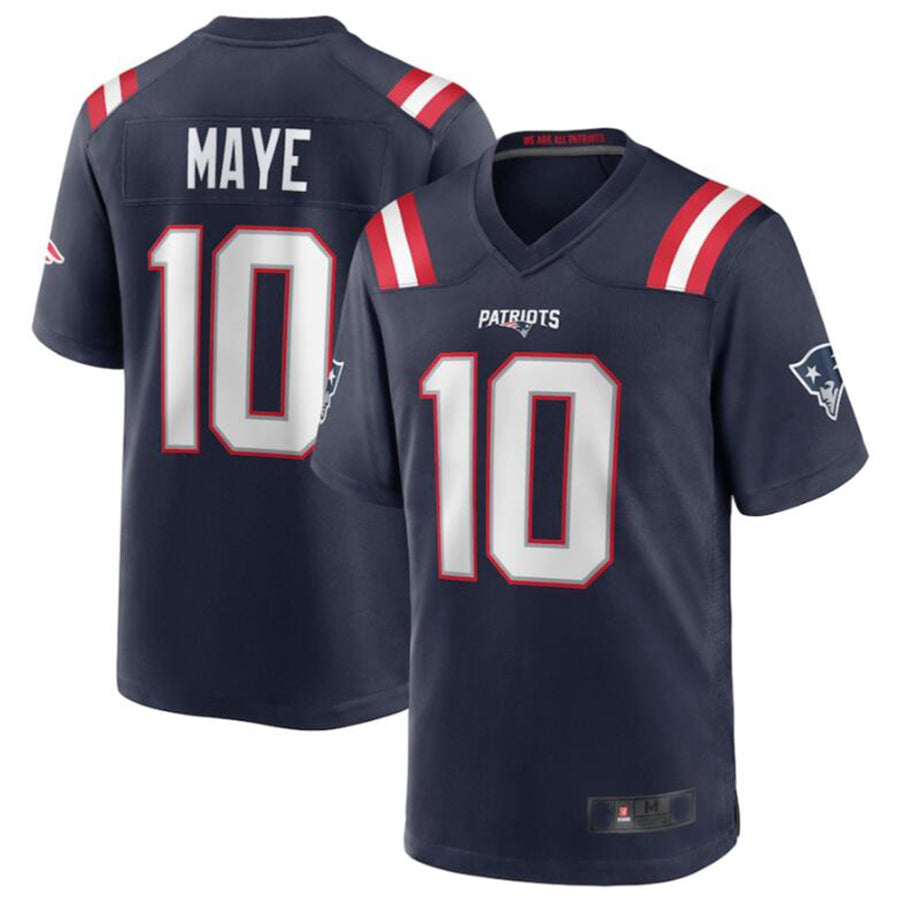 Football Jersey NE.Patriots #10 Drake Maye Navy Draft First Round Pick Player Game Jersey