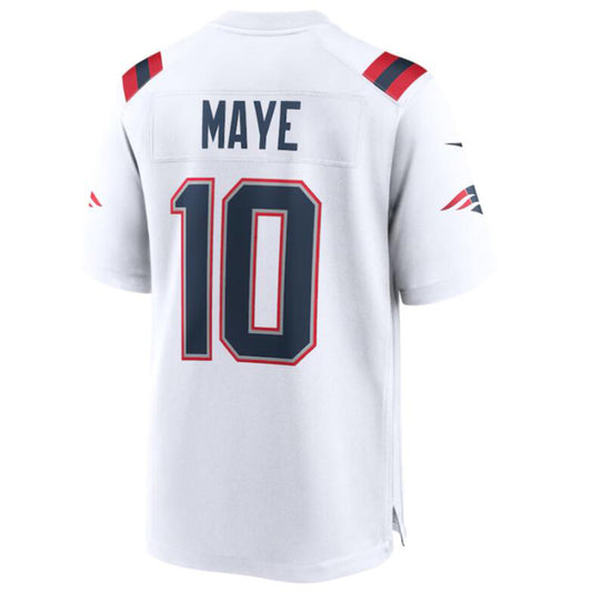 Football Jersey NE.Patriots #10 Drake Maye White Draft First Round Pick Player Game Jersey